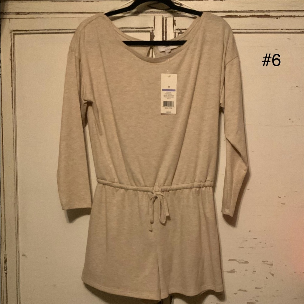 Cream Long Sleeve Romper